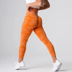 Burnt Orange Camo Seamless Leggings -NVGTN Store DSC05950
