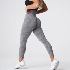 Grey Camo Seamless Leggings -NVGTN Store DSC05955