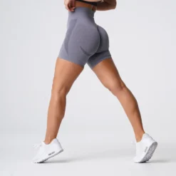 Grey Contour Seamless Shorts -NVGTN Store DSC05968