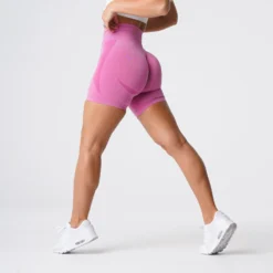 Bubble Gum Pink Contour Seamless Shorts 9 Bubble Gum Pink Contour Seamless Shorts -NVGTN Store DSC05988