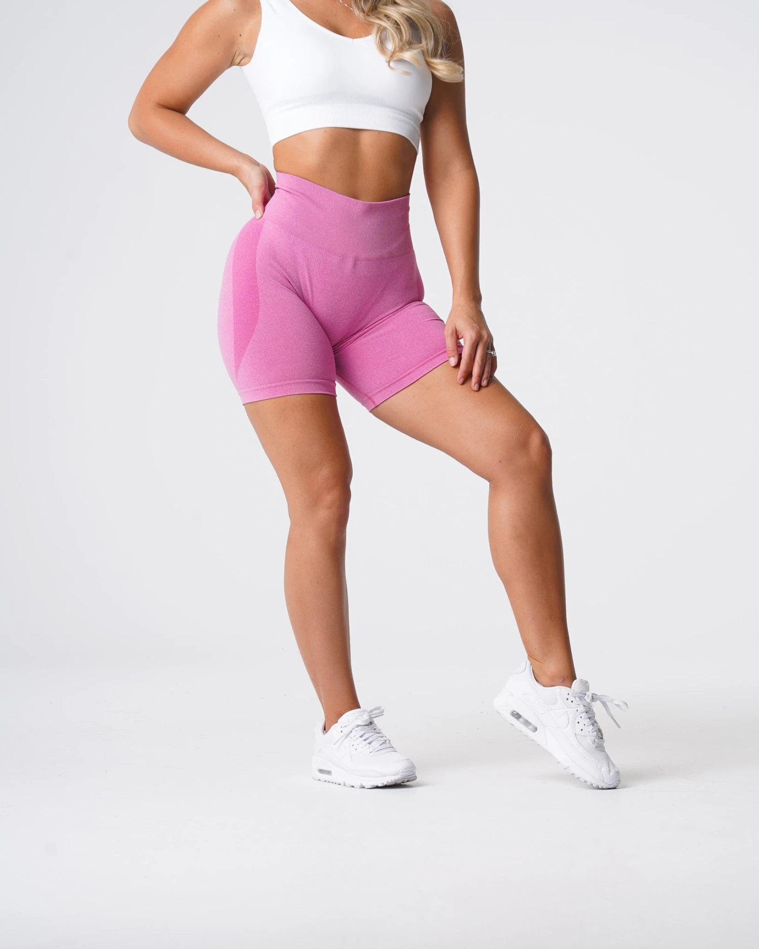 Bubble Gum Pink Contour Seamless Shorts 5 Bubble Gum Pink Contour Seamless Shorts - Image 3