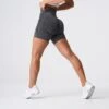 Black Speckled Contour Seamless Shorts -NVGTN Store DSC05992