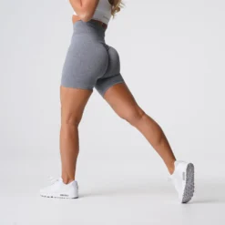 Grey Scrunch Seamless Shorts