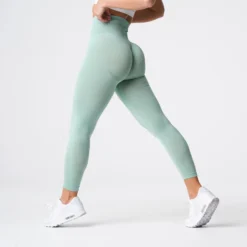 Sage Green Curve Seamless Leggings -NVGTN Store DSC06013
