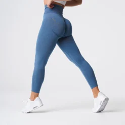 Slate Blue Curve Seamless Leggings -NVGTN Store DSC06017
