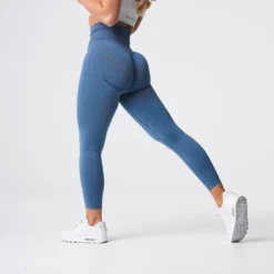 Slate Blue Curve Seamless Leggings