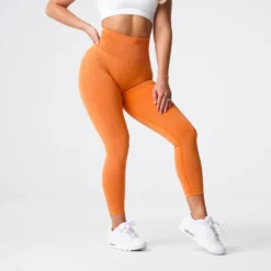 Burnt Orange Curve Seamless Leggings -NVGTN Store DSC06064