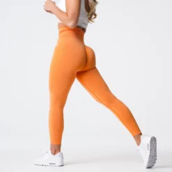 Sunset Orange NV Seamless Leggings