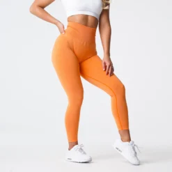 Sunset Orange NV Seamless Leggings -NVGTN Store DSC06102