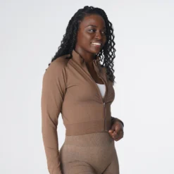 Mocha Divine Seamless Zip Up -NVGTN Store DSC06396 59def532 e188 4c00 b1e6 a392fdbe3863