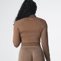 Mocha Divine Seamless Zip Up -NVGTN Store DSC06398 969e00c5 a441 4d92 a333 253e3a4911f4