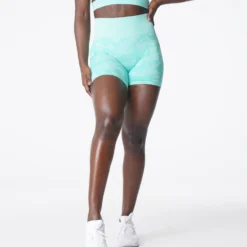 Mint Camo Seamless Shorts -NVGTN Store DSC06420