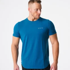 French Blue Pulse Fitted Tee -NVGTN Store DSC06507