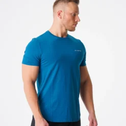 French Blue Pulse Fitted Tee -NVGTN Store DSC06511