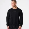 Black Crew Neck Sweatshirt -NVGTN Store DSC06588