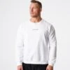 White Crew Neck Sweatshirt -NVGTN Store DSC06596