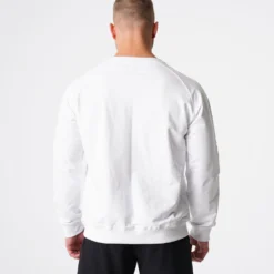White Crew Neck Sweatshirt -NVGTN Store DSC06604