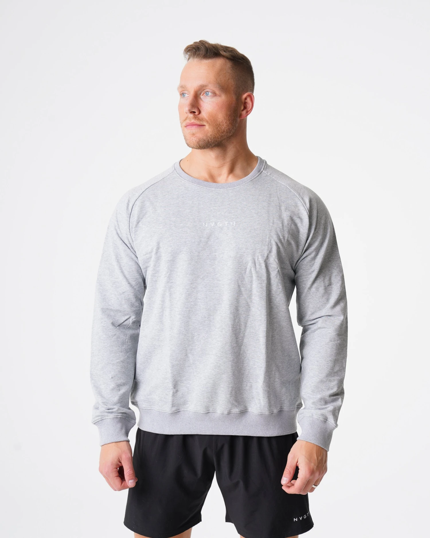 Grey Crew Neck Sweatshirt 3 Grey Crew Neck Sweatshirt