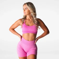 Bubble Gum Pink Wander Seamless Bra -NVGTN Store DSC06630
