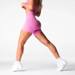 Bubble Gum Pink Figure Seamless Shorts -NVGTN Store DSC06634