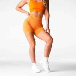 Burnt Orange Lift Seamless Shorts -NVGTN Store DSC06661