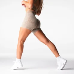 Beige Digital Seamless Shorts 8 Beige Digital Seamless Shorts -NVGTN Store DSC06678