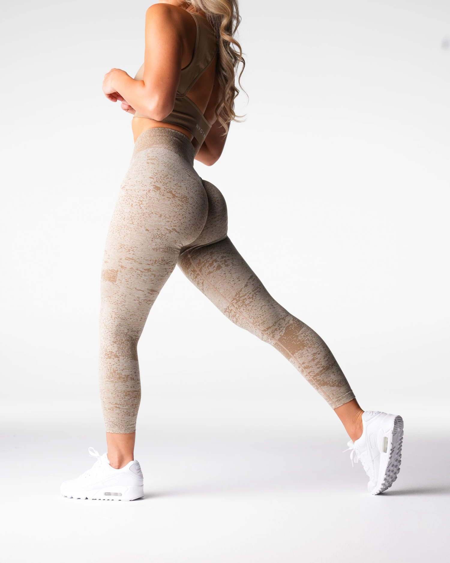 Beige Digital Seamless Leggings 3 Beige Digital Seamless Leggings