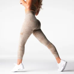 Beige Digital Seamless Leggings 8 Beige Digital Seamless Leggings -NVGTN Store DSC06686