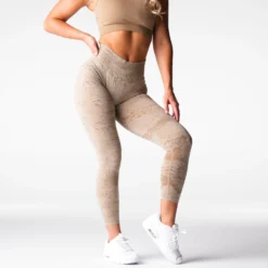 Beige Digital Seamless Leggings 9 Beige Digital Seamless Leggings -NVGTN Store DSC06687