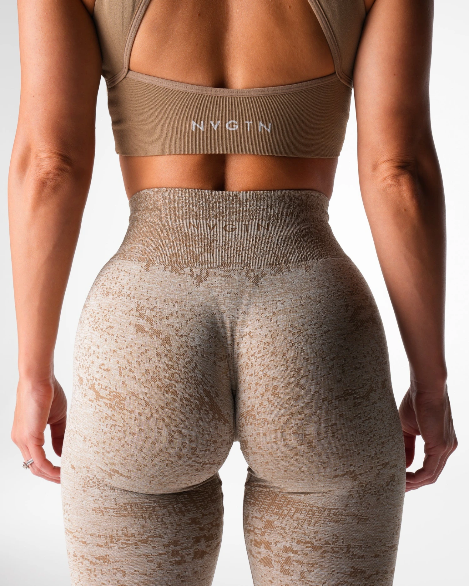 Beige Digital Seamless Leggings 4 Beige Digital Seamless Leggings - Image 2