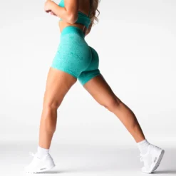 Turquoise Digital Seamless Shorts -NVGTN Store DSC06708