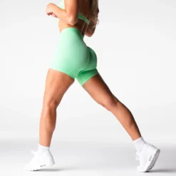 Pistachio Zesty Seamless Shorts 8 Pistachio Zesty Seamless Shorts -NVGTN Store DSC06725