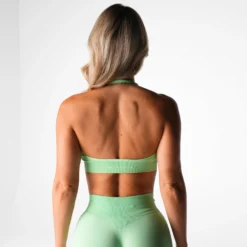 Pistachio Finesse Seamless Halter Bra