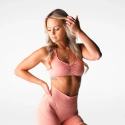 Peach Comeback Seamless Halter Bra -NVGTN Store DSC06749