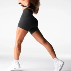 Black Zesty Seamless Shorts -NVGTN Store DSC06801