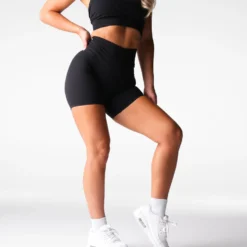 Black Effortless Shorts -NVGTN Store DSC06807