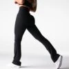 Black Effortless Flare Leggings -NVGTN Store DSC06810