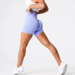 Periwinkle Scrunch Seamless Shorts -NVGTN Store DSC06852