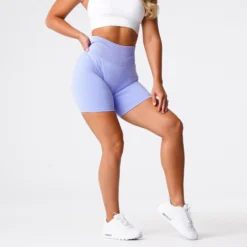 Periwinkle Scrunch Seamless Shorts -NVGTN Store DSC06854