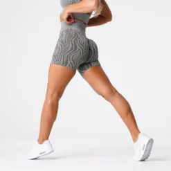 Khaki Green Zebra Seamless Shorts