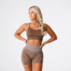 Mocha Flourish Seamless Bra -NVGTN Store DSC06884