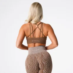 Mocha Galaxy Ribbed Seamless Bra 7 Mocha Galaxy Ribbed Seamless Bra -NVGTN Store DSC06890