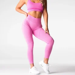 Bubble Gum Pink Figure Seamless Leggings -NVGTN Store DSC06929