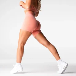 Peach Mid Rise Pro Seamless Shorts -NVGTN Store DSC06938