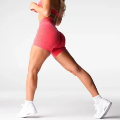 Candy Apple Mid Rise Pro Seamless Shorts -NVGTN Store DSC06942