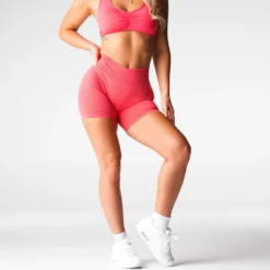 Candy Apple Mid Rise Pro Seamless Shorts -NVGTN Store DSC06943