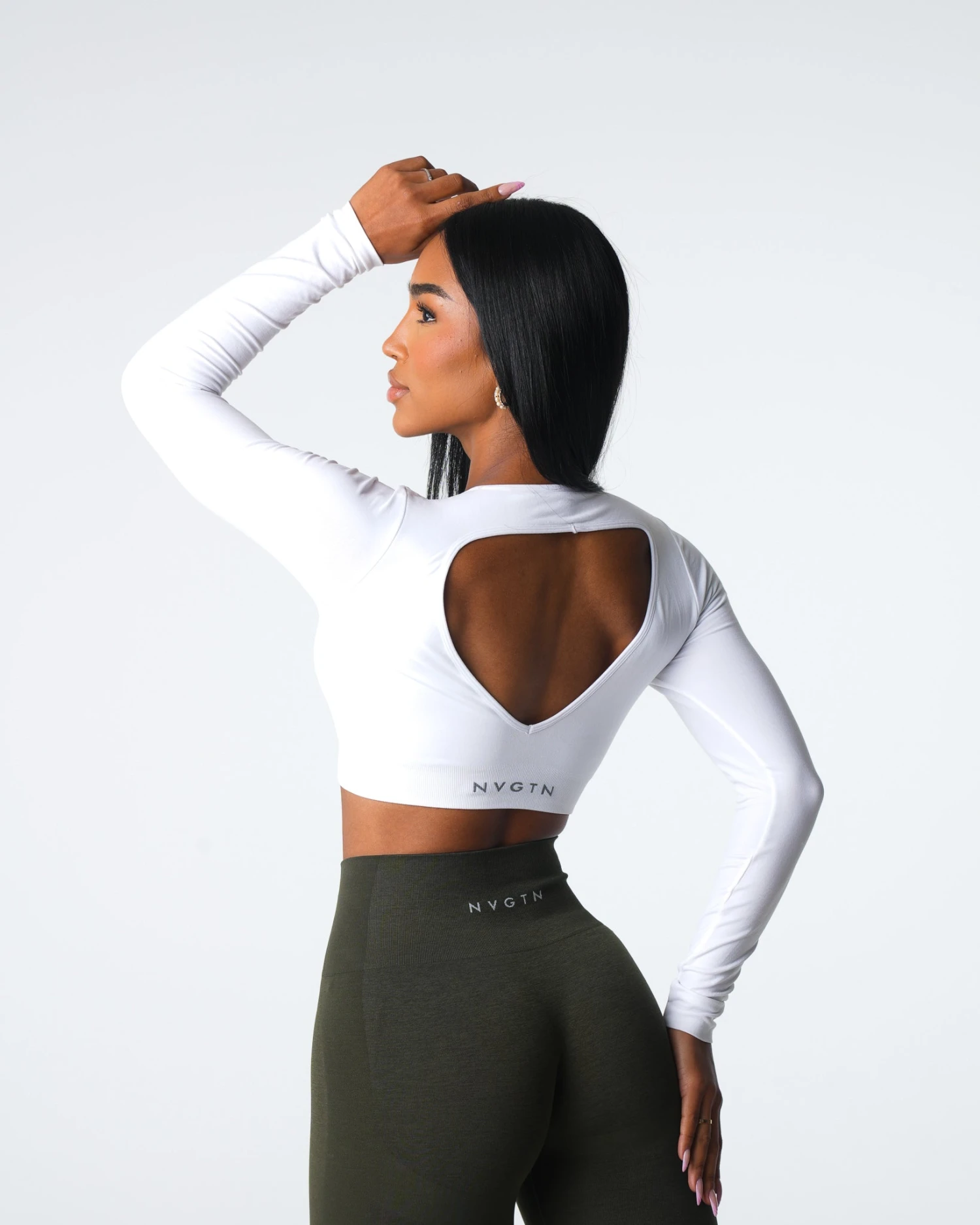 White Journey Long Sleeve Seamless Bra Top 6 White Journey Long Sleeve Seamless Bra Top - Image 4