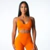 Pumpkin Spice Glimpse Ribbed Seamless Bra