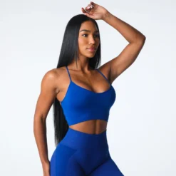 Azure Blue Cascade Seamless Bra -NVGTN Store DSC07054