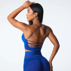 Azure Blue Cascade Seamless Bra -NVGTN Store DSC07055
